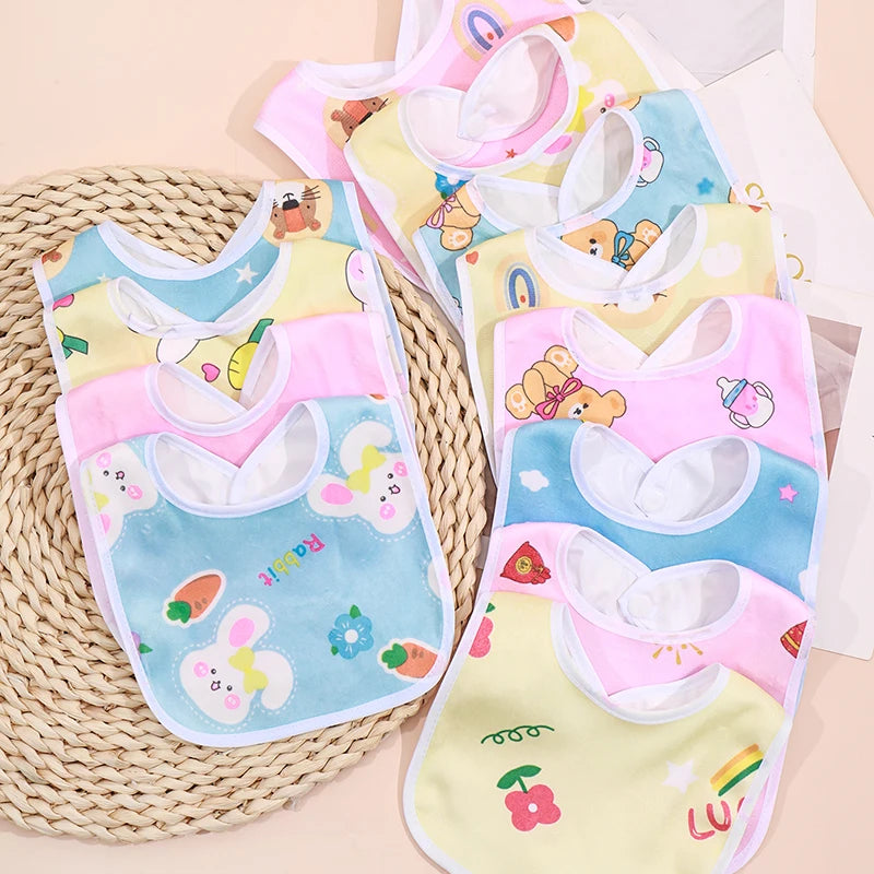 Bavoir Bébé Imperméable Motifs — Lot de Bavoirs Colorés