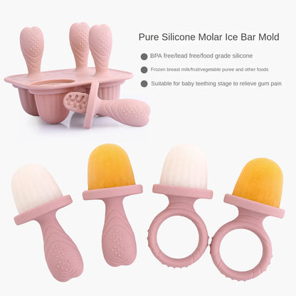 Grignoteur Filet Bébé + Moules à Glace — Set Alimentation 4-18 mois