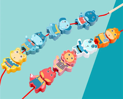 Perles à Enfiler Lettres & Chiffres — Jeu Montessori 2-5 ans