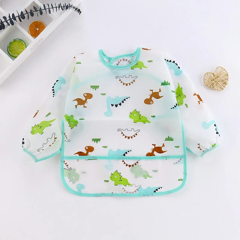 Bavoir Bébé Imperméable Manches Longues — Style Tablier