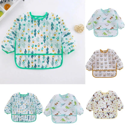 Bavoir Bébé Imperméable Manches Longues — Style Tablier