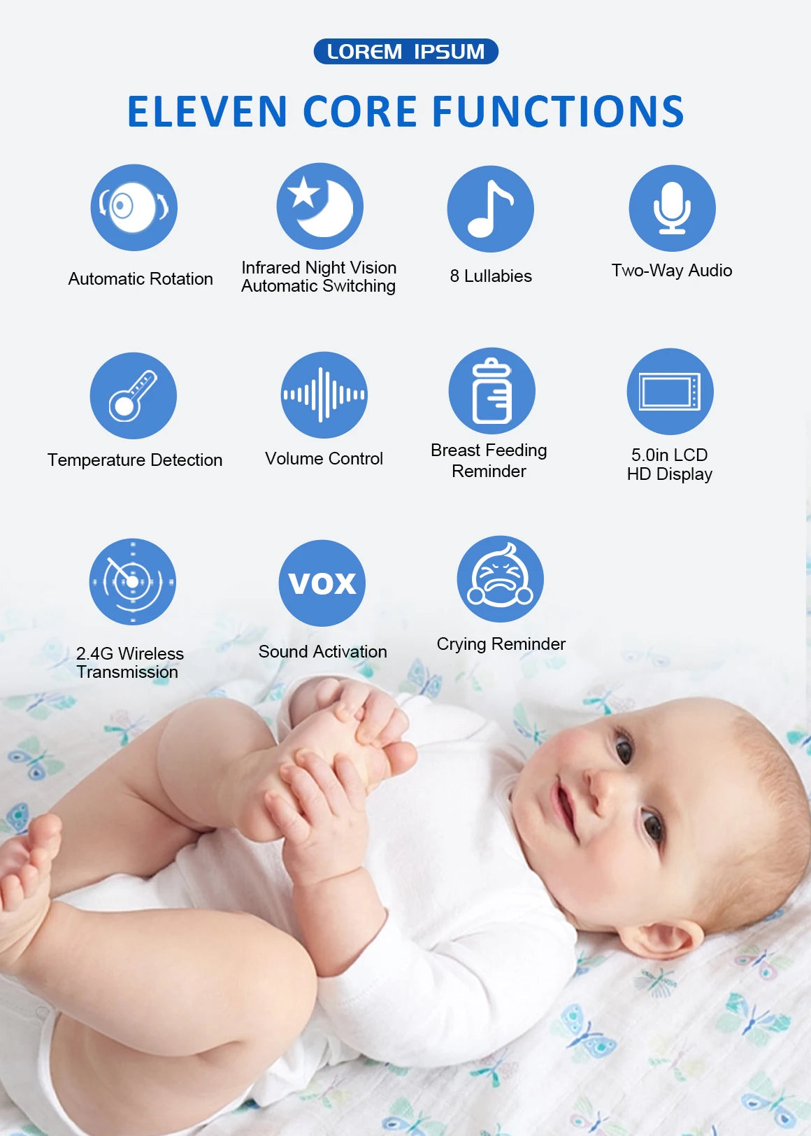 Support Caméra Flexible à Pince — Babyphone & Webcam