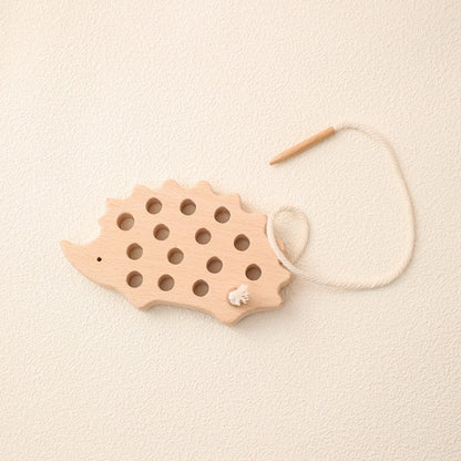 Jouets en Bois à Lacer Montessori — Hérisson & Dinosaure 2-5 ans