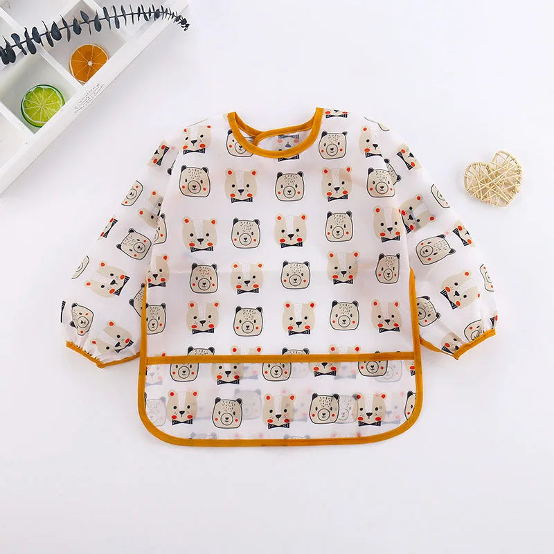 Bavoir Bébé Imperméable Manches Longues — Style Tablier