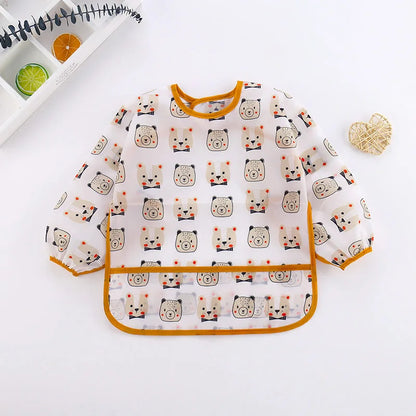 Bavoir Bébé Imperméable Manches Longues — Style Tablier