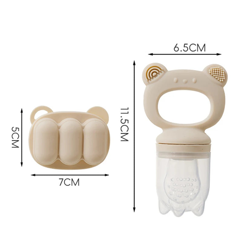 Grignoteur Filet Bébé & Moules Silicone — Set Alimentation 4-18 mois