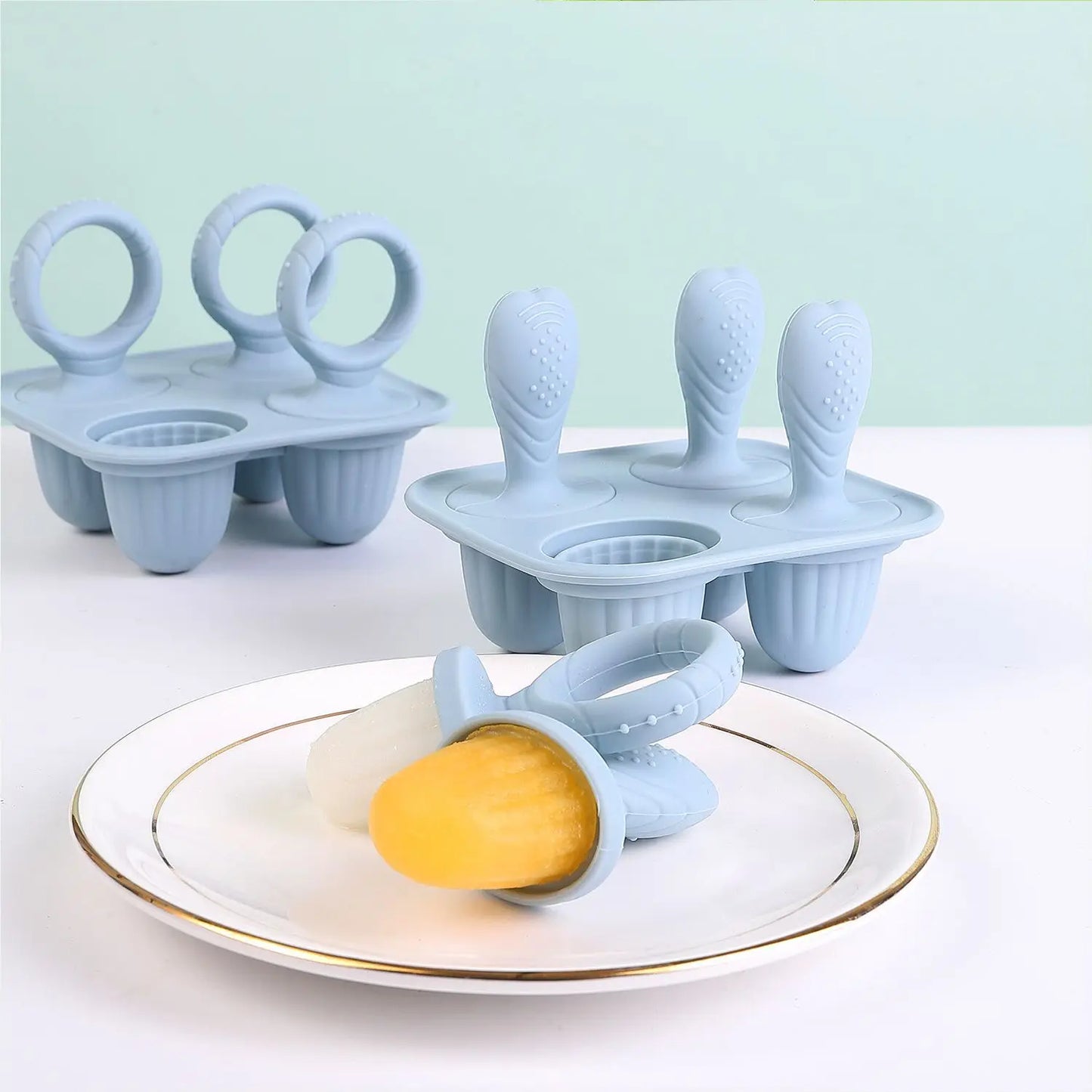 Grignoteur Filet Bébé + Moules à Glace — Set Alimentation 4-18 mois