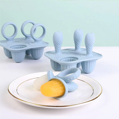 Grignoteur Filet Bébé + Moules à Glace — Set Alimentation 4-18 mois