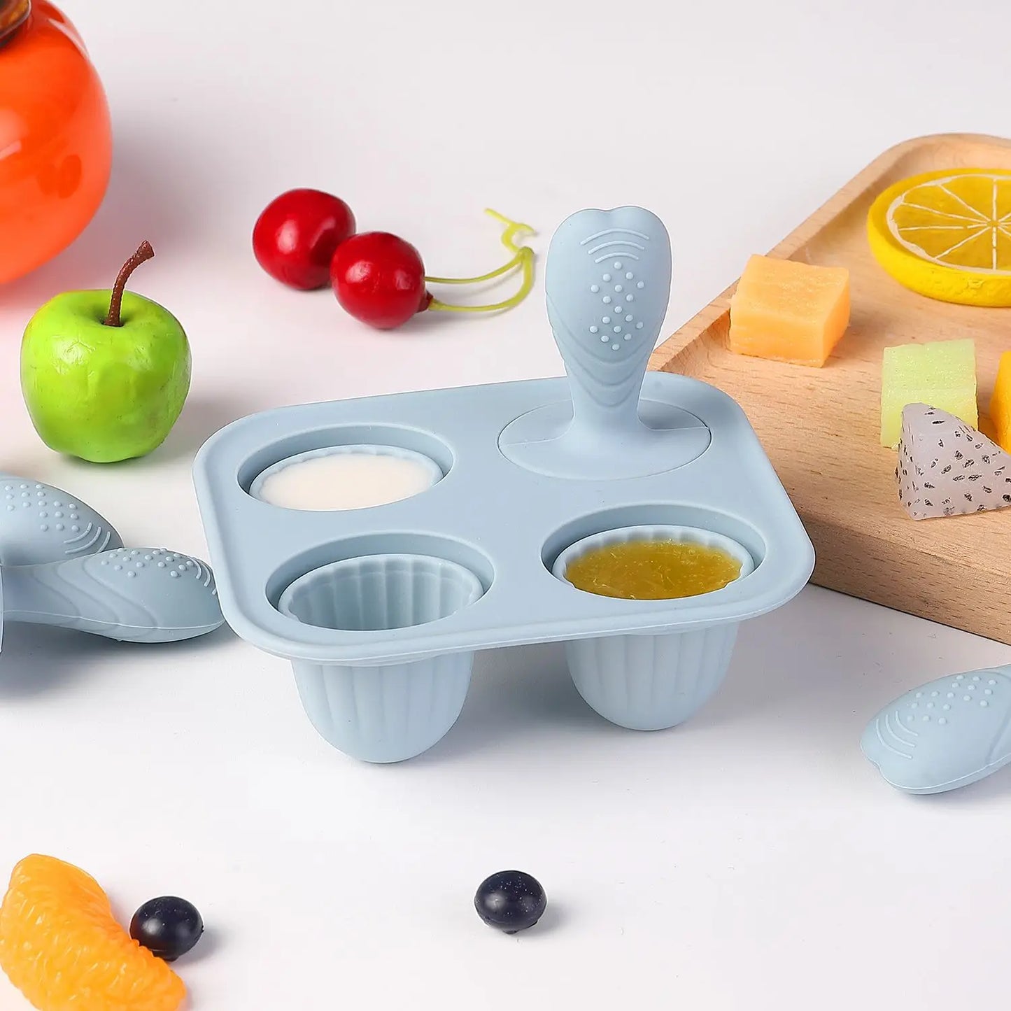 Grignoteur Filet Bébé + Moules à Glace — Set Alimentation 4-18 mois