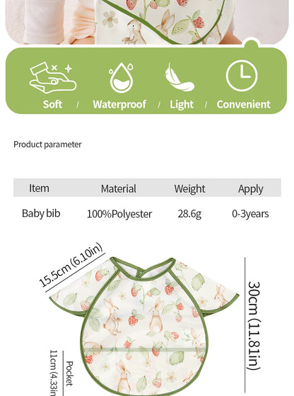 Bavoir Imperméable 360° — Rotation Complète Motifs Jungle & Animaux