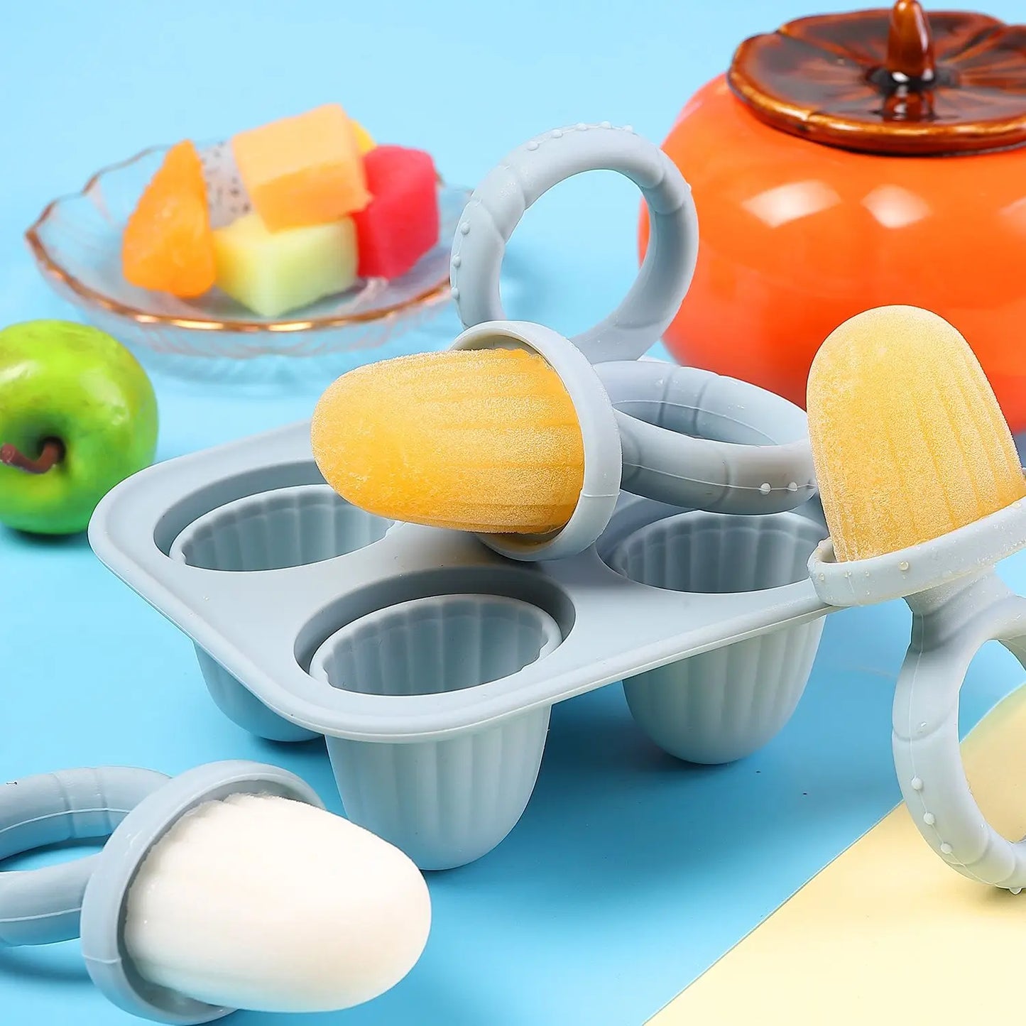 Grignoteur Filet Bébé + Moules à Glace — Set Alimentation 4-18 mois
