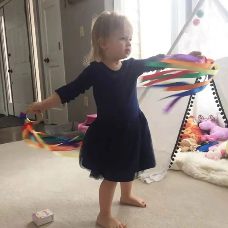 Anneau à Rubans Colorés — Jouet Sensoriel Danse & Éveil 1-4 ans