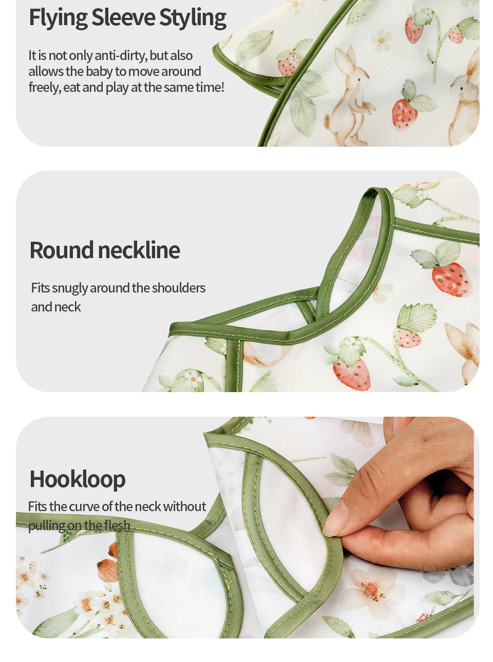Bavoir Imperméable 360° — Rotation Complète Motifs Jungle & Animaux