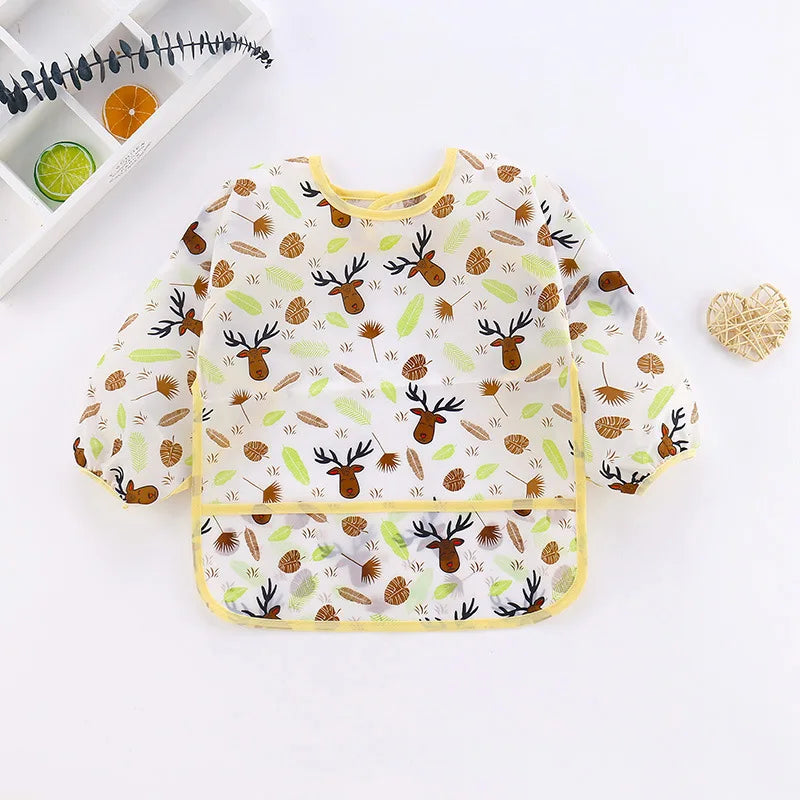 Bavoir Bébé Imperméable Manches Longues — Style Tablier