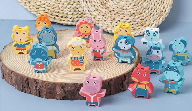 Perles à Enfiler Lettres & Chiffres — Jeu Montessori 2-5 ans