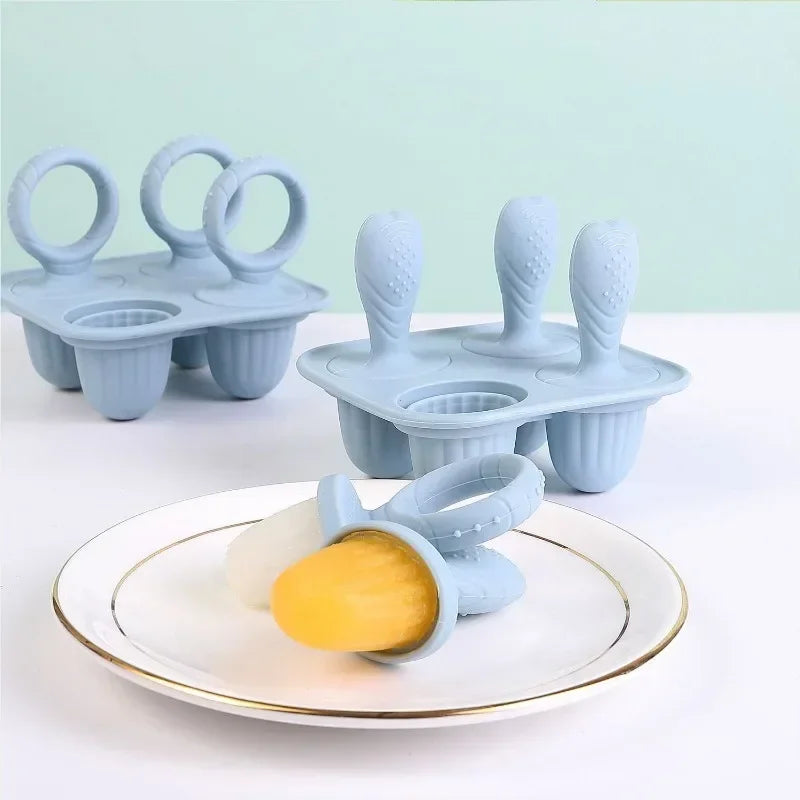 Grignoteur Filet Bébé + Moules à Glace — Set Alimentation 4-18 mois