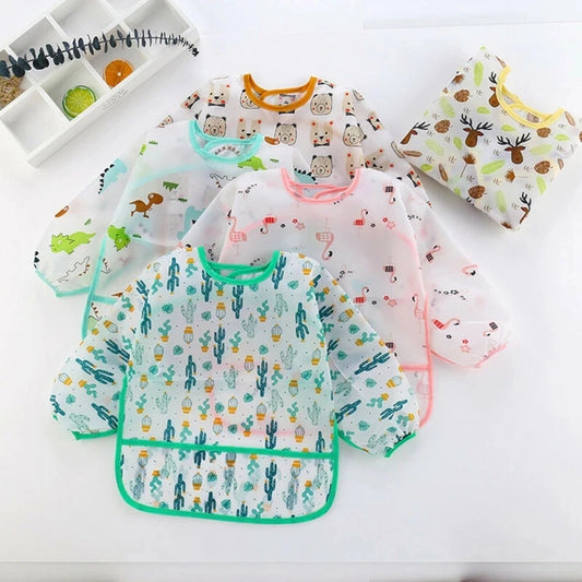 Bavoir Bébé Imperméable Manches Longues — Style Tablier