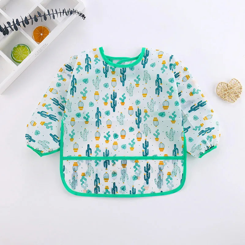 Bavoir Bébé Imperméable Manches Longues — Style Tablier