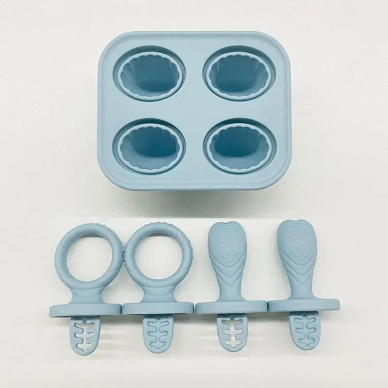 Grignoteur Filet Bébé + Moules à Glace — Set Alimentation 4-18 mois