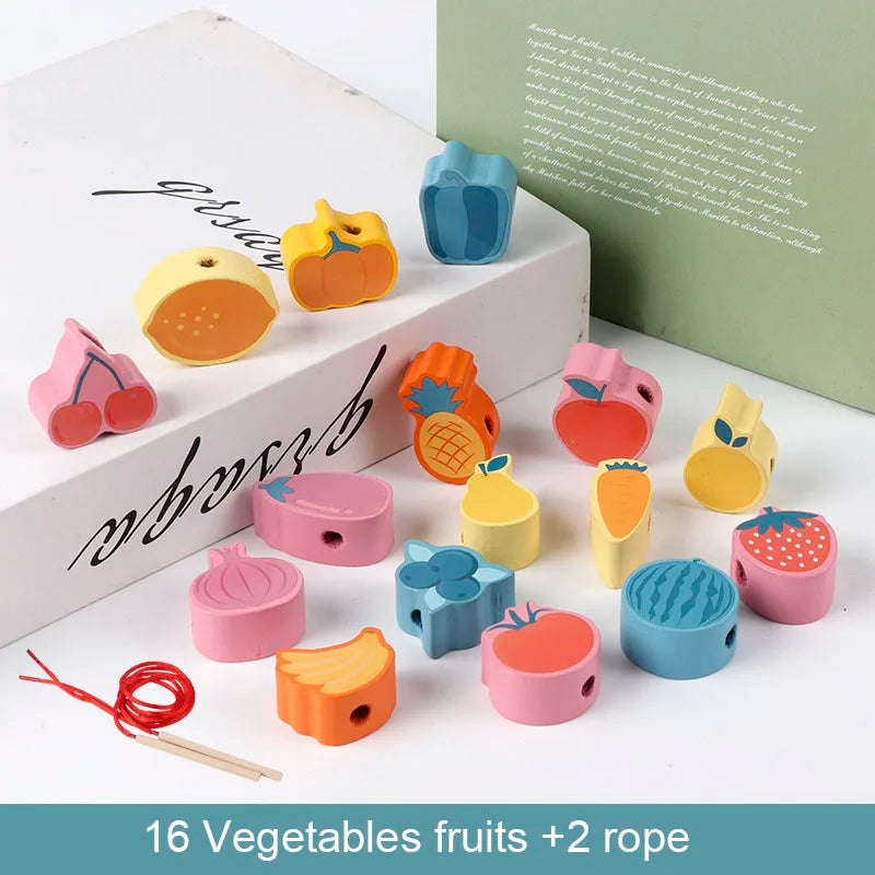 Perles à Enfiler Lettres & Chiffres — Jeu Montessori 2-5 ans