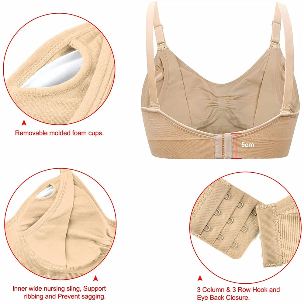 Soutien-Gorge d'Allaitement Sans Armatures — Confort Jour & Nuit