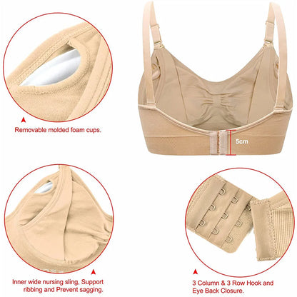 Soutien-Gorge d'Allaitement Sans Armatures — Confort Jour & Nuit