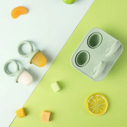 Grignoteur Filet Bébé + Moules à Glace — Set Alimentation 4-18 mois