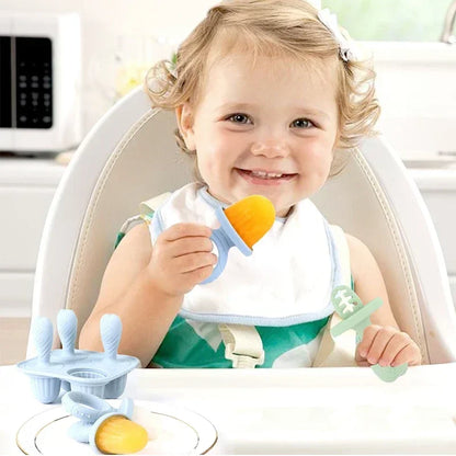 Grignoteur Filet Bébé + Moules à Glace — Set Alimentation 4-18 mois