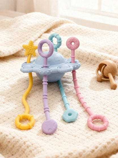 Jouet Sensoriel à Cordes — Éveil Motricité Bébé 6-18 mois