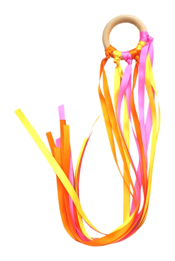Anneau à Rubans Colorés — Jouet Sensoriel Danse & Éveil 1-4 ans