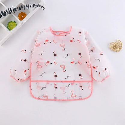 Bavoir Bébé Imperméable Manches Longues — Style Tablier