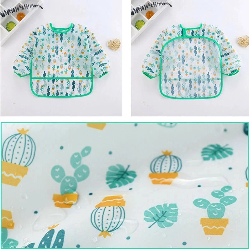 Bavoir Bébé Imperméable Manches Longues — Style Tablier