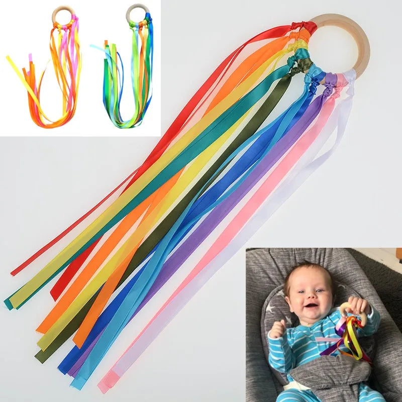 Anneau à Rubans Colorés — Jouet Sensoriel Danse & Éveil 1-4 ans