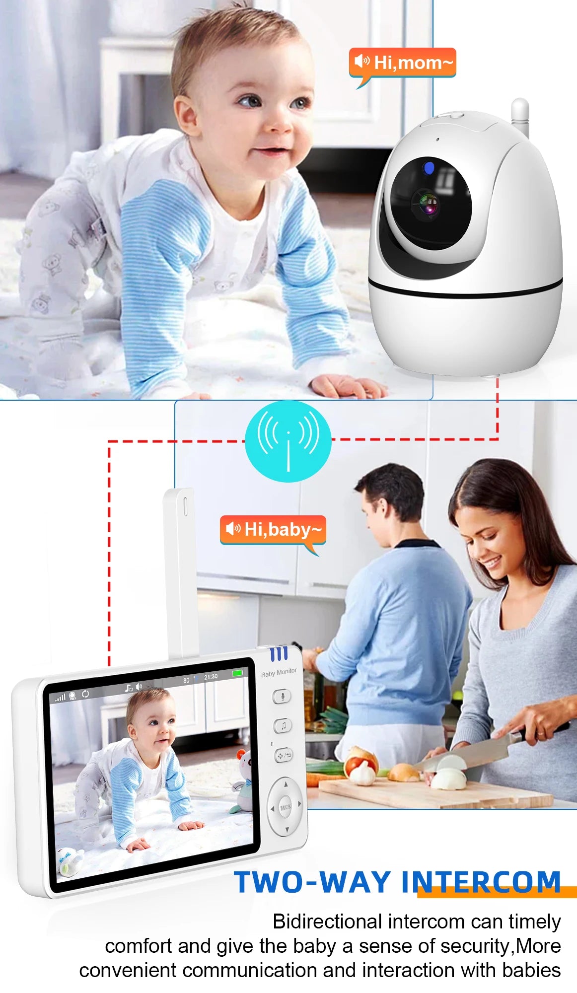 Support Caméra Flexible à Pince — Babyphone & Webcam