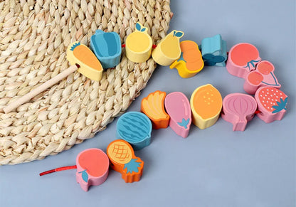 Perles à Enfiler Lettres & Chiffres — Jeu Montessori 2-5 ans