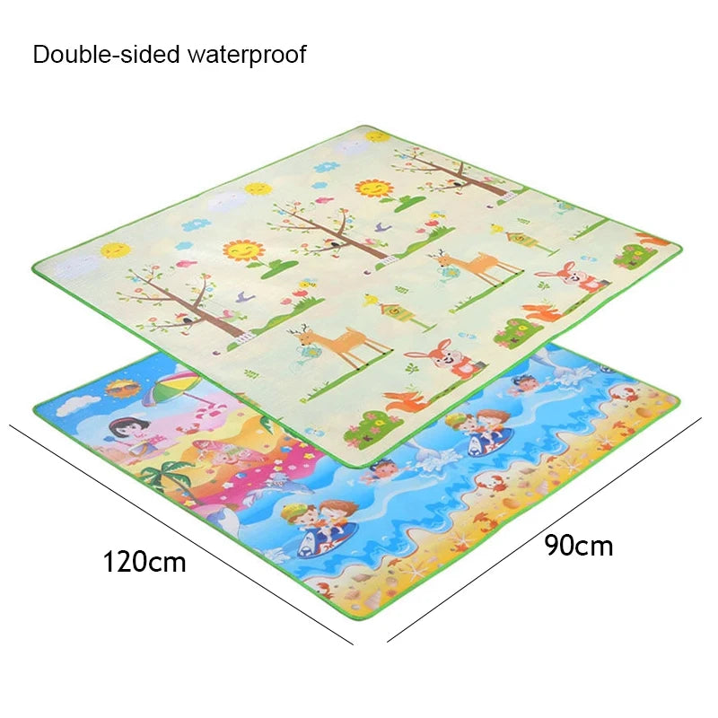 Tapis d'Éveil Bébé 120x90cm — Mousse EVA Confortable