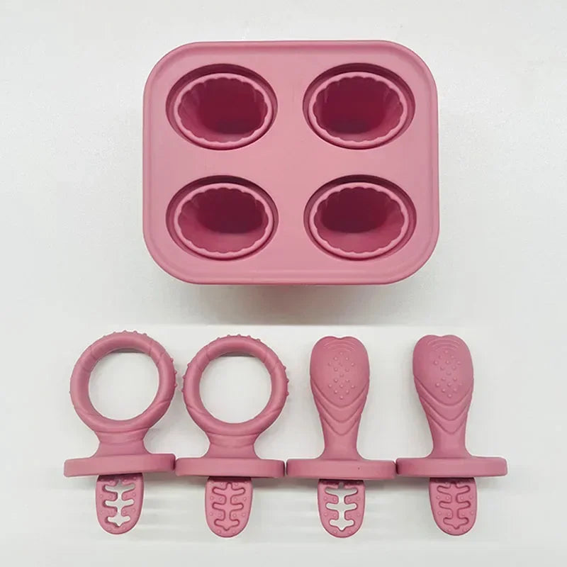 Grignoteur Filet Bébé + Moules à Glace — Set Alimentation 4-18 mois