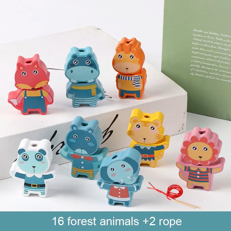 Perles à Enfiler Lettres & Chiffres — Jeu Montessori 2-5 ans