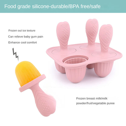 Grignoteur Filet Bébé + Moules à Glace — Set Alimentation 4-18 mois