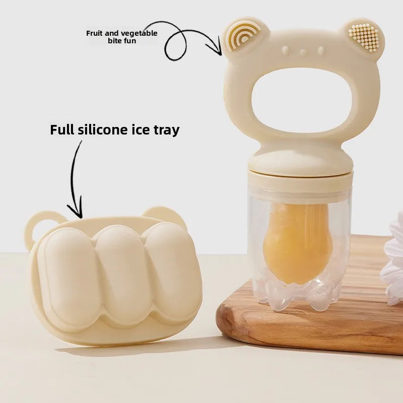 Grignoteur Filet Bébé & Moules Silicone — Set Alimentation 4-18 mois