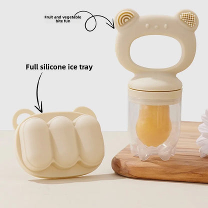 Grignoteur Filet Bébé & Moules Silicone — Set Alimentation 4-18 mois