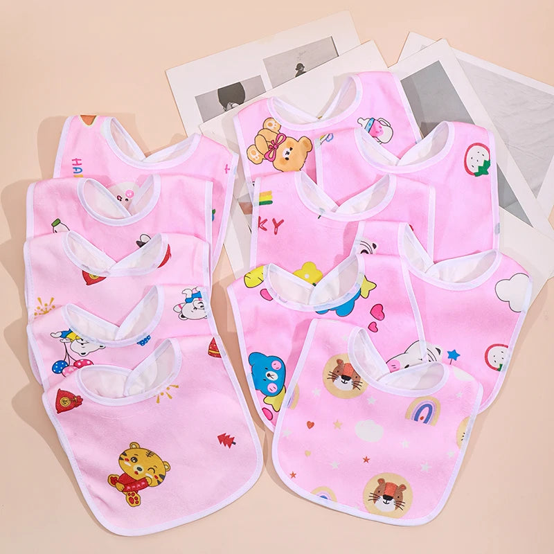 Bavoir Bébé Imperméable Motifs — Lot de Bavoirs Colorés